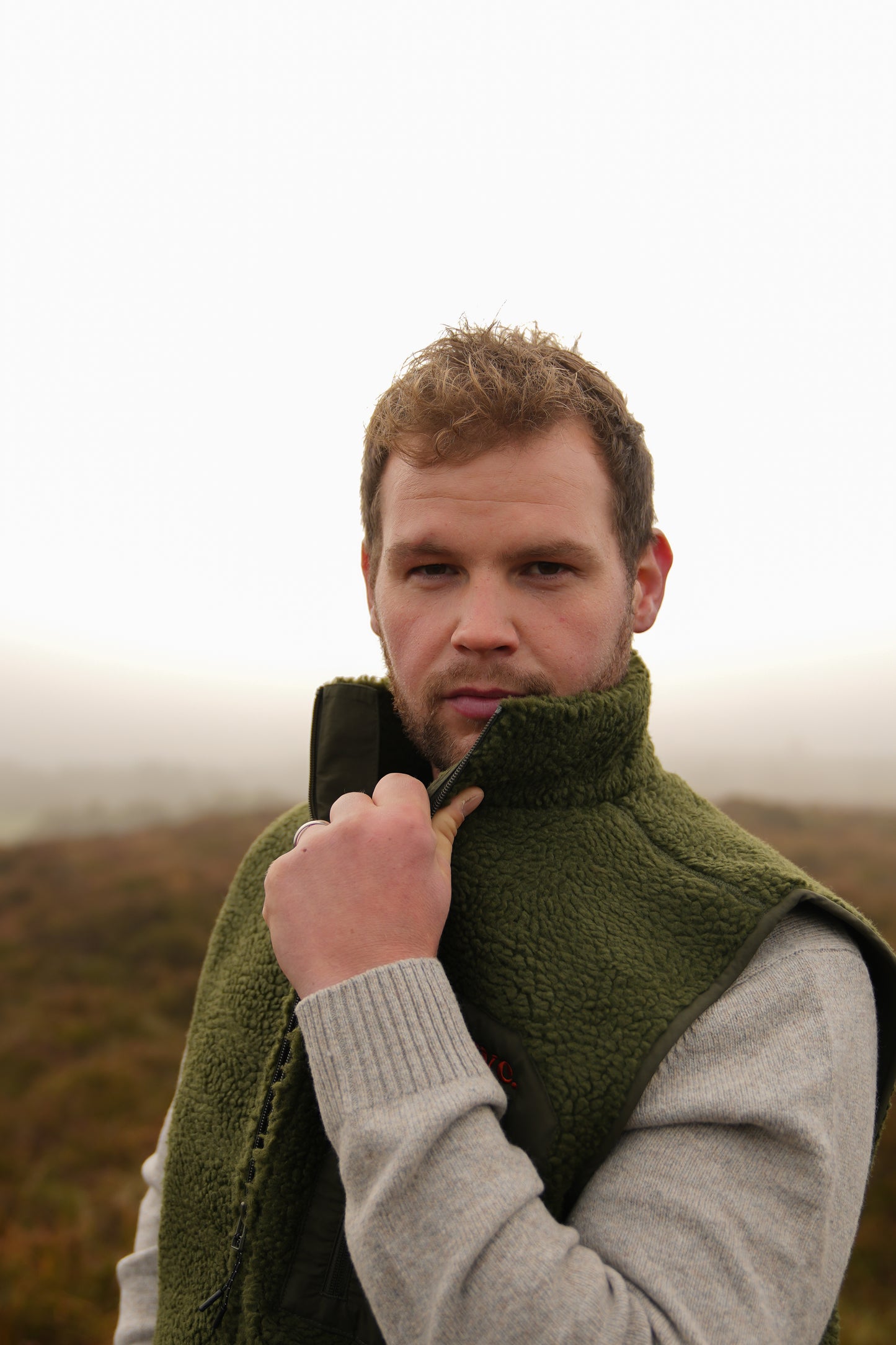 Irish heritage Éalú gilet, ideal for cool days and nature exploration, with soft sherpa fleece