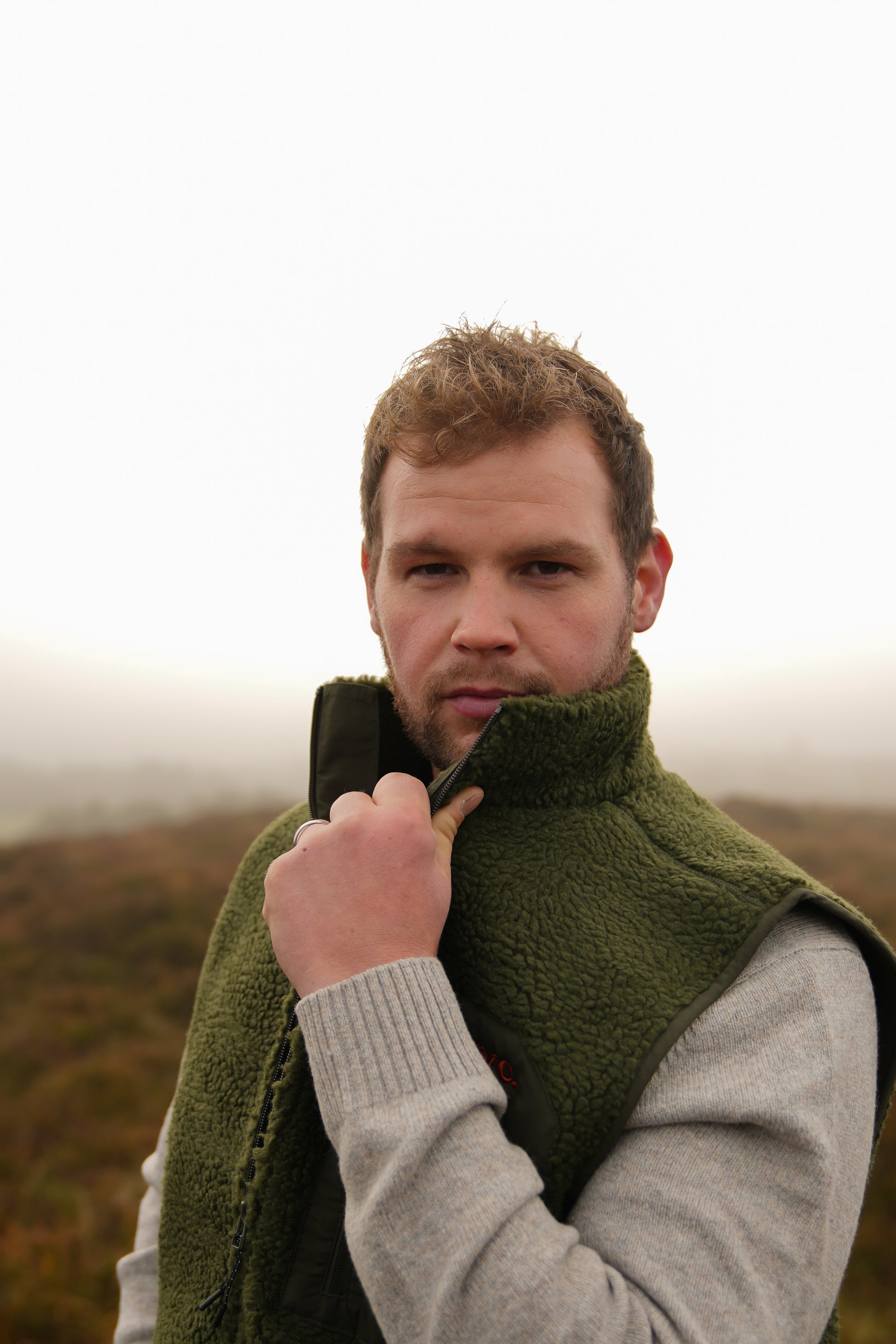 Irish heritage Éalú gilet, ideal for cool days and nature exploration, with soft sherpa fleece